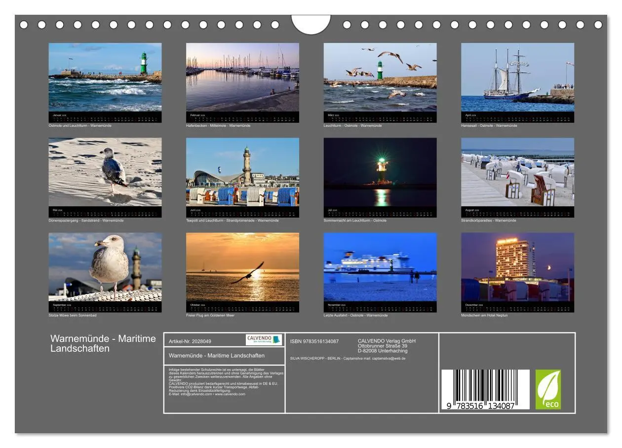 Bild: 9783516134087 | Warnemünde - Maritime Landschaften (Wandkalender 2026 DIN A4 quer),...