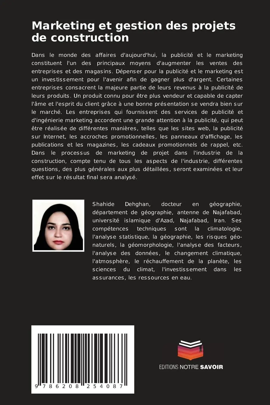Rückseite: 9786208254087 | Marketing et gestion des projets de construction | Dehghan (u. a.)