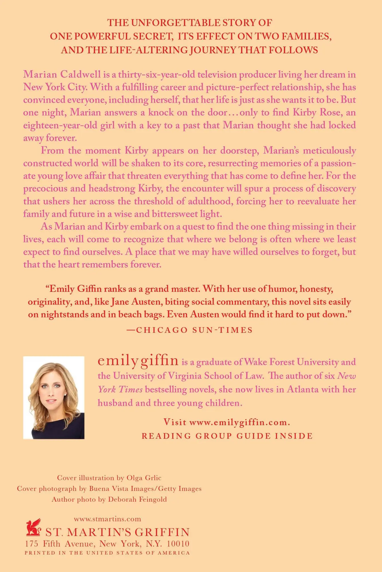 Rückseite: 9780312554187 | Where We Belong | Emily Giffin | Taschenbuch | Kartoniert / Broschiert