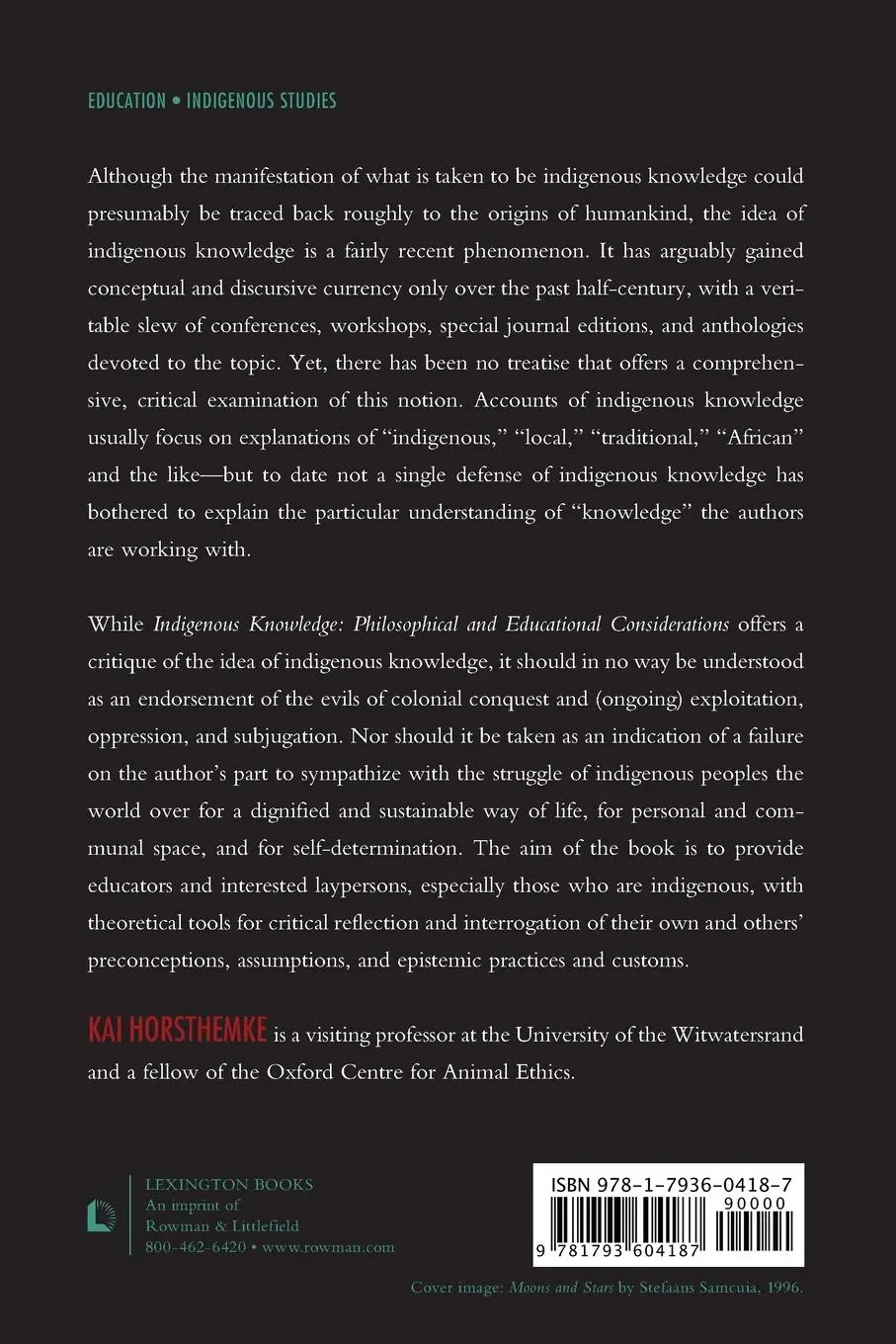 Rückseite: 9781793604187 | Indigenous Knowledge | Philosophical and Educational Considerations