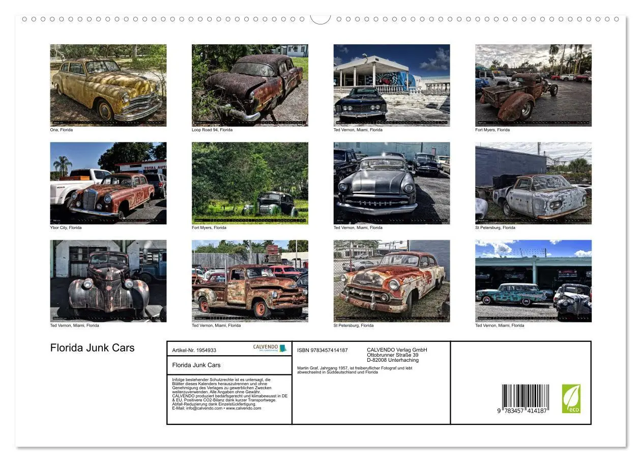 Bild: 9783457414187 | Florida Junk Cars (hochwertiger Premium Wandkalender 2026 DIN A2...