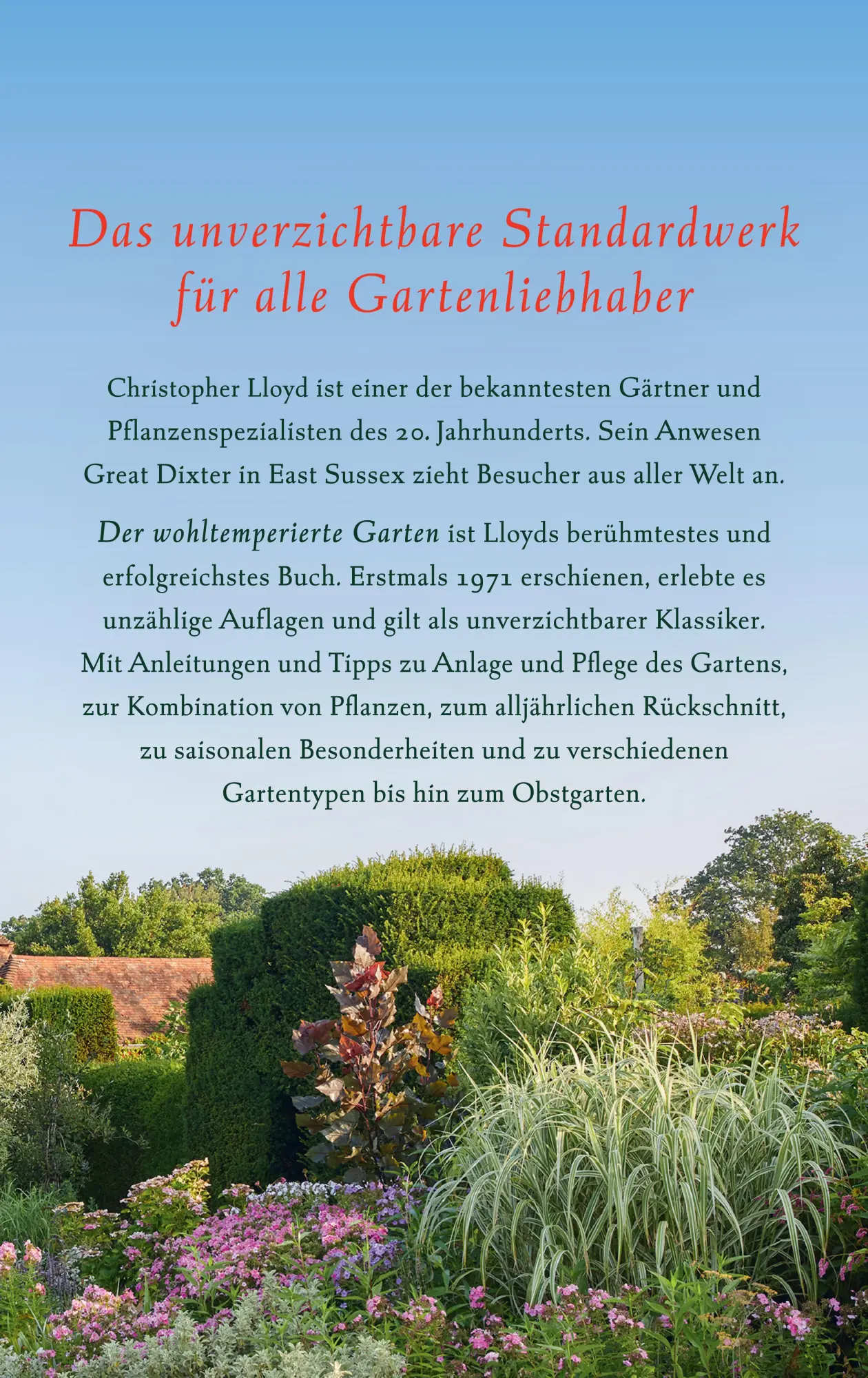 Rückseite: 9783458644187 | Der wohltemperierte Garten | Christopher Lloyd | Buch | 685 S. | 2025