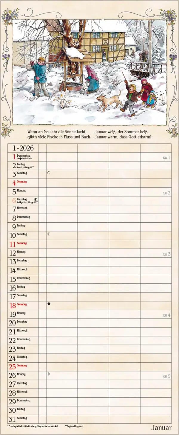 Bild: 9783731884187 | Bauernkalender 2026 | Verlag Korsch | Kalender | 14 S. | Deutsch