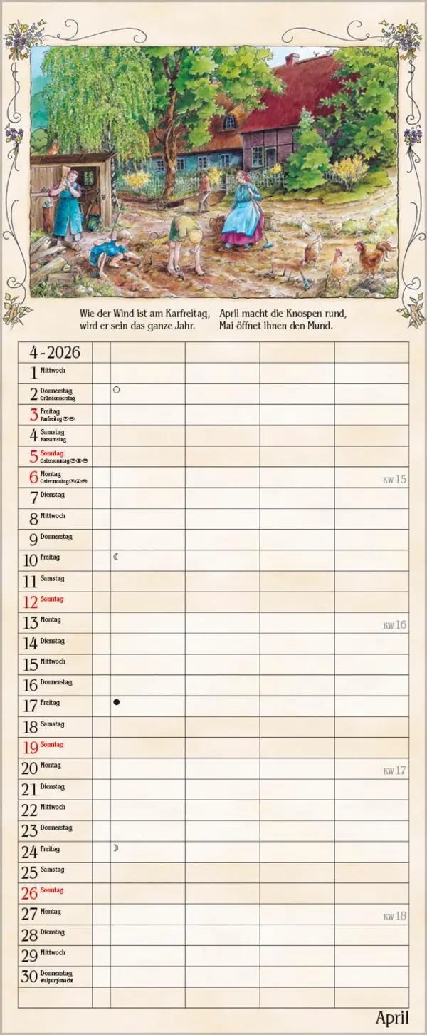 Bild: 9783731884187 | Bauernkalender 2026 | Verlag Korsch | Kalender | 14 S. | Deutsch