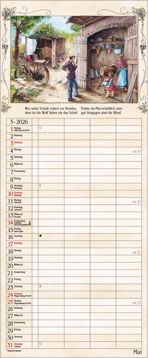 Bild: 9783731884187 | Bauernkalender 2026 | Verlag Korsch | Kalender | 14 S. | Deutsch