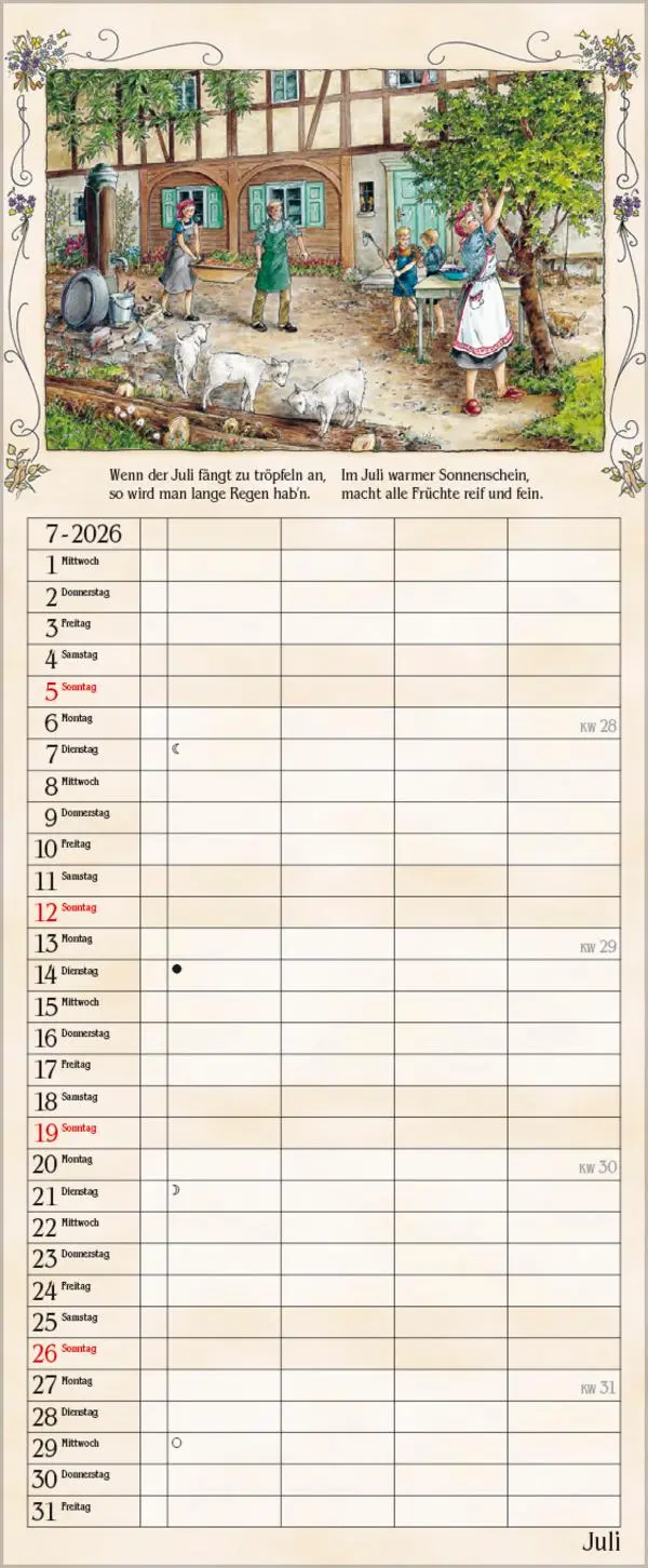 Bild: 9783731884187 | Bauernkalender 2026 | Verlag Korsch | Kalender | 14 S. | Deutsch