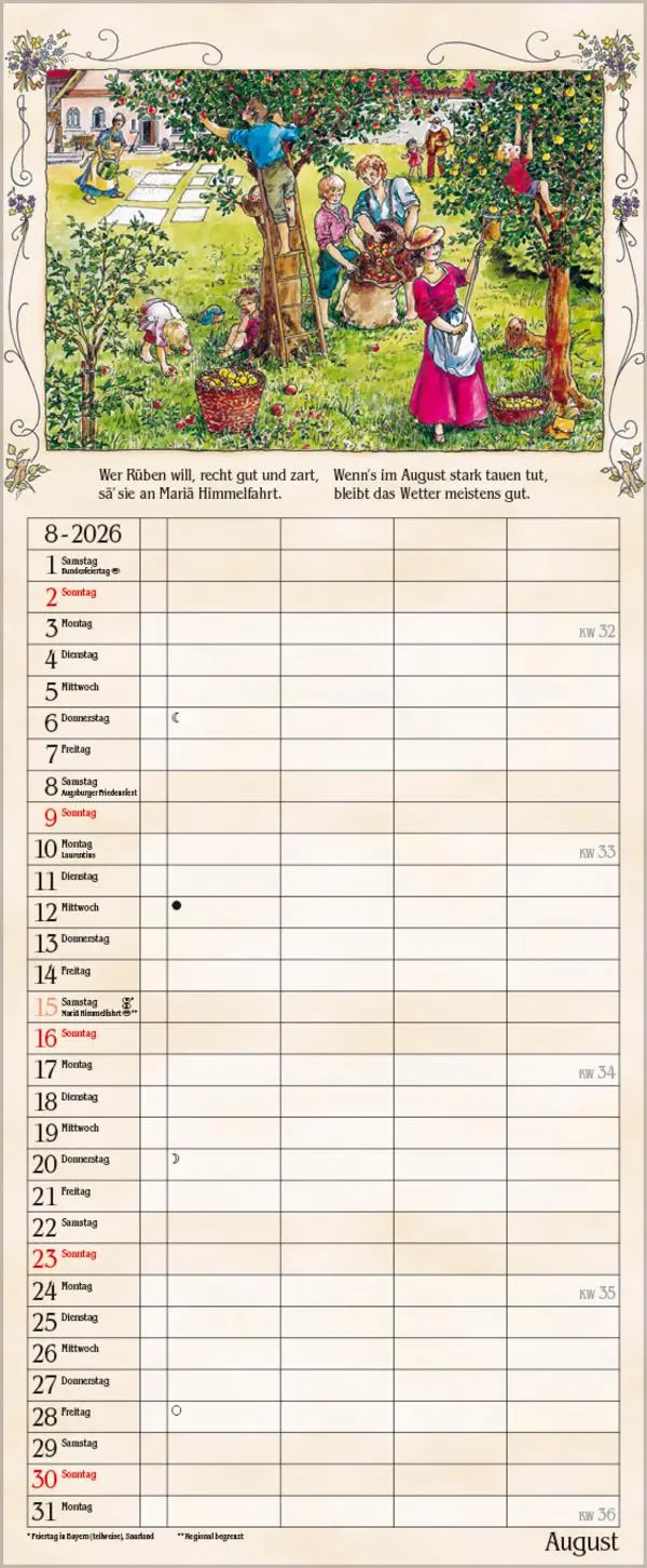Bild: 9783731884187 | Bauernkalender 2026 | Verlag Korsch | Kalender | 14 S. | Deutsch