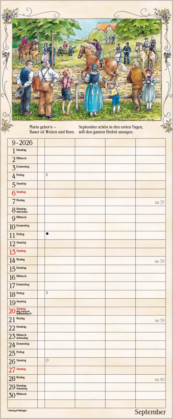 Bild: 9783731884187 | Bauernkalender 2026 | Verlag Korsch | Kalender | 14 S. | Deutsch