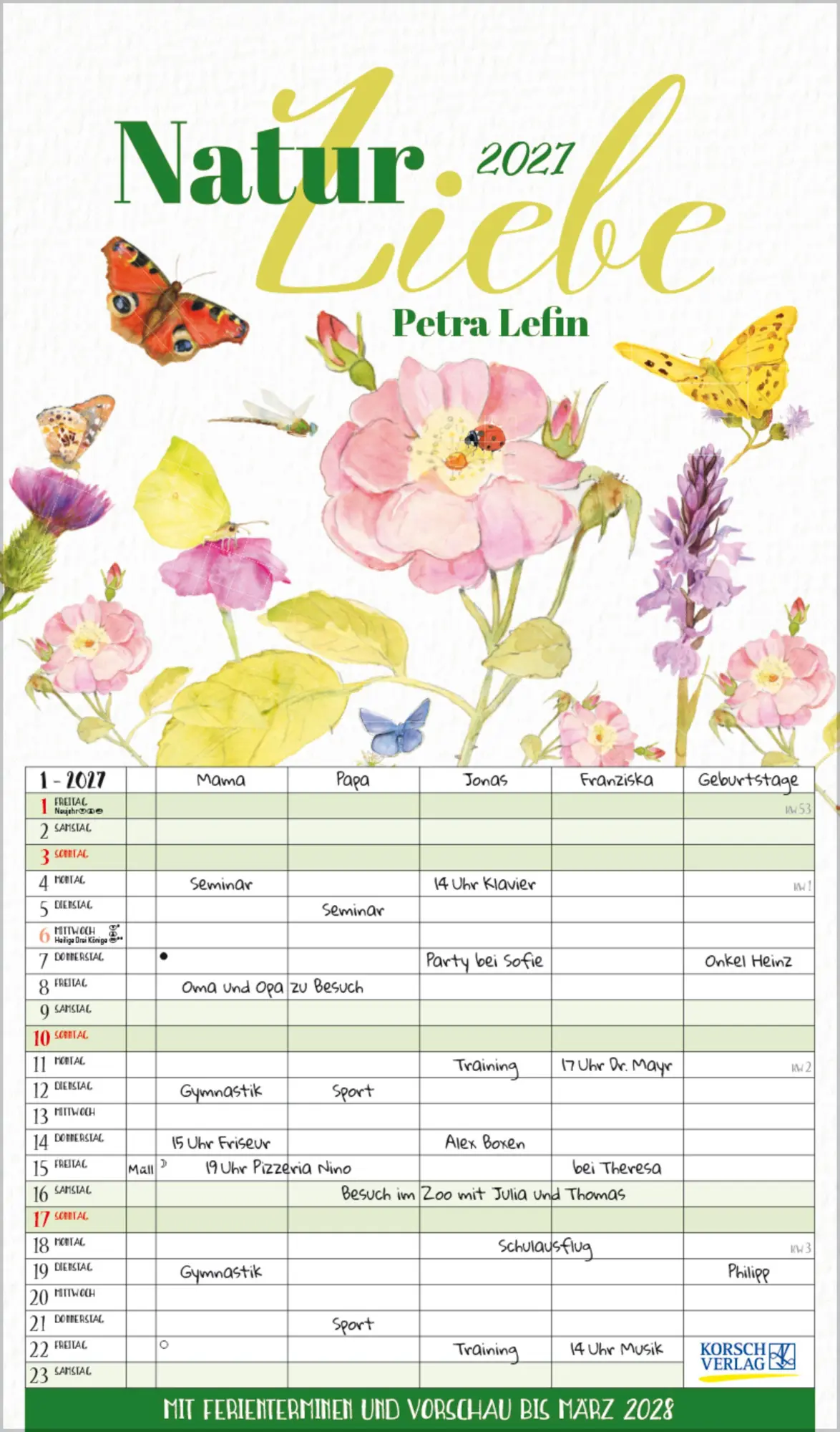 Cover: 9783819304187 | NaturLiebe 2027 | Verlag Korsch | Kalender | 14 S. | Deutsch | 2027