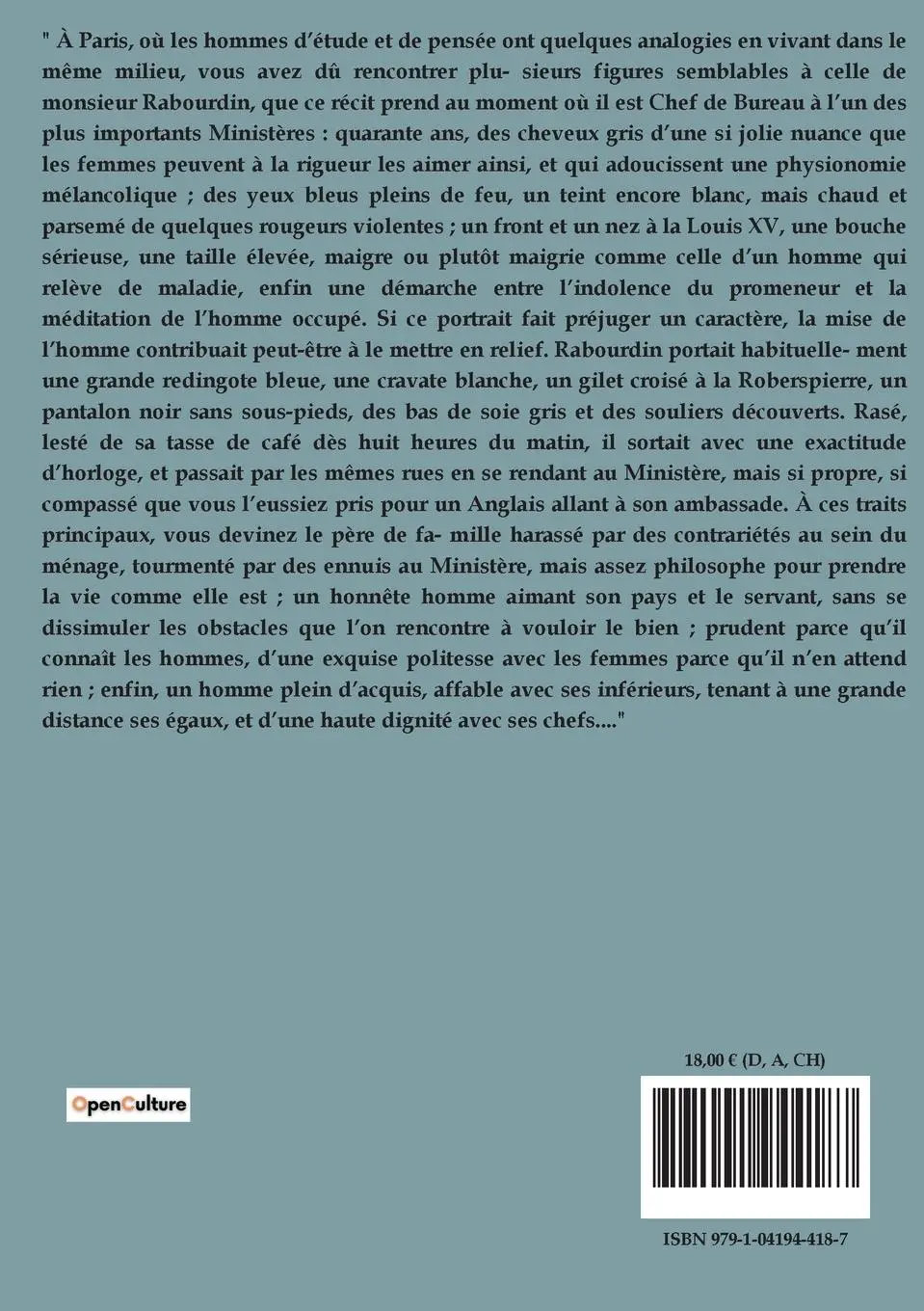Rückseite: 9791041944187 | Les employés ou la femme supérieure | La comédie humaine | Balzac