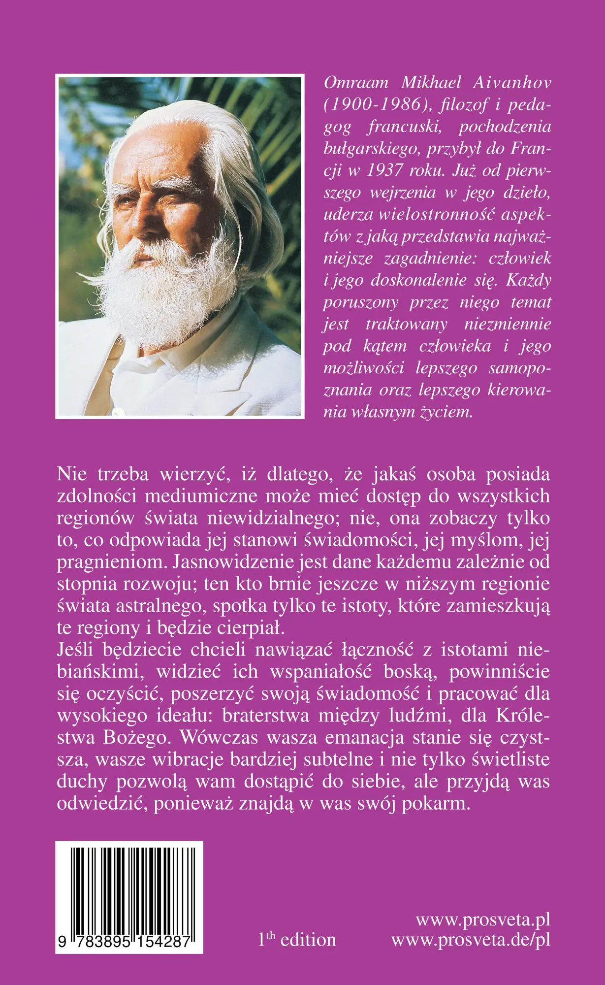 Rückseite: 9783895154287 | Spojrzenia na niewidzialne | Omraam Mikhael Aivanhov | Taschenbuch