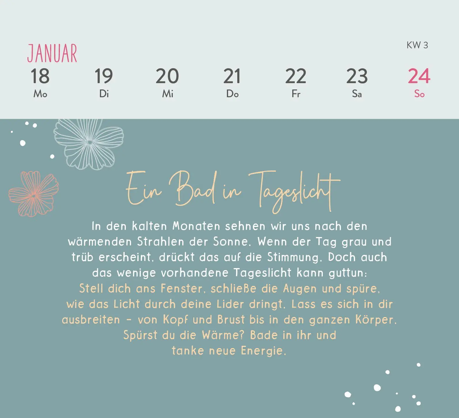 Bild: 4036442014387 | Mini-Wochenkalender 2027: Einatmen. Ausatmen. Sein. | Groh Verlag