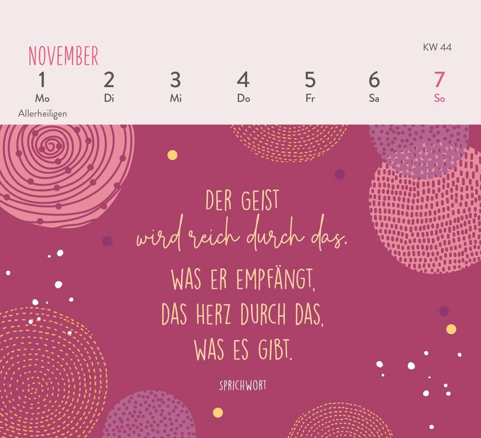 Bild: 4036442014387 | Mini-Wochenkalender 2027: Einatmen. Ausatmen. Sein. | Groh Verlag