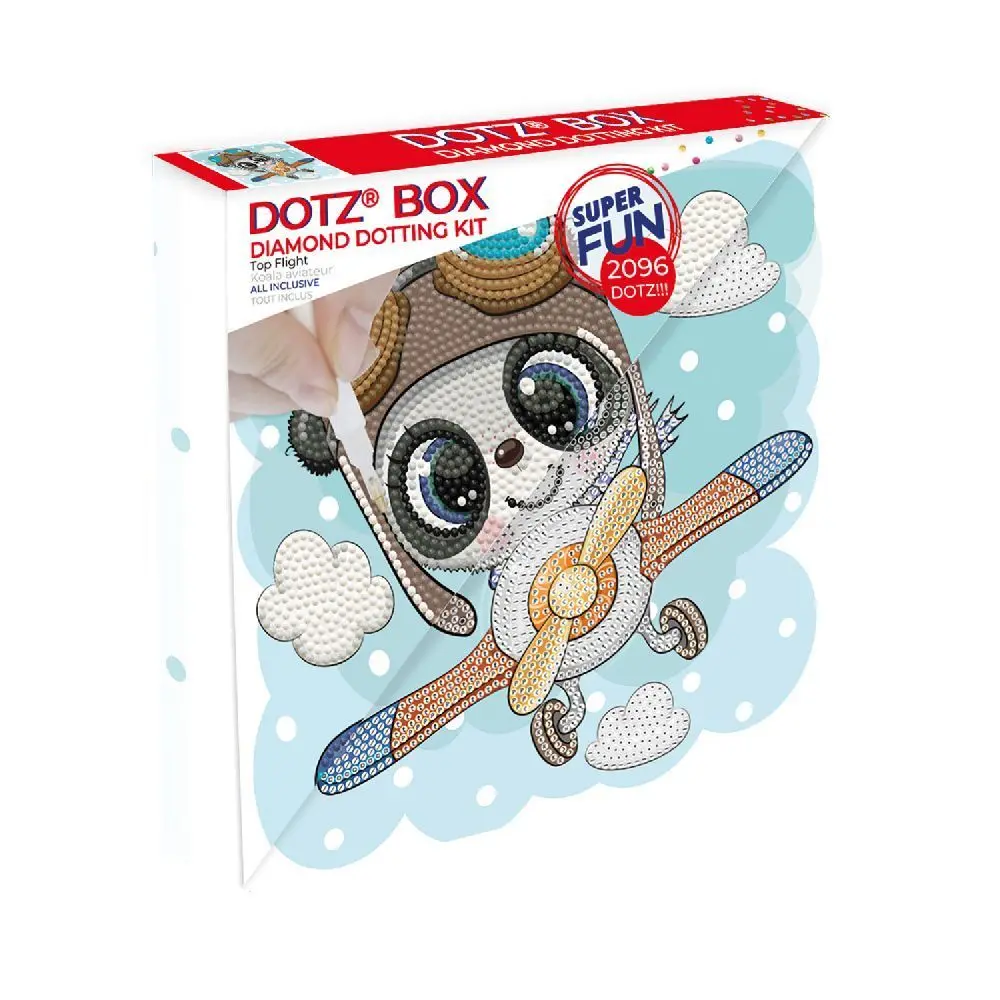 Cover: 4895225924387 | DIAMOND DOTZ - Diamond Painting Panda Flugzeug | Kit (Bastelset)