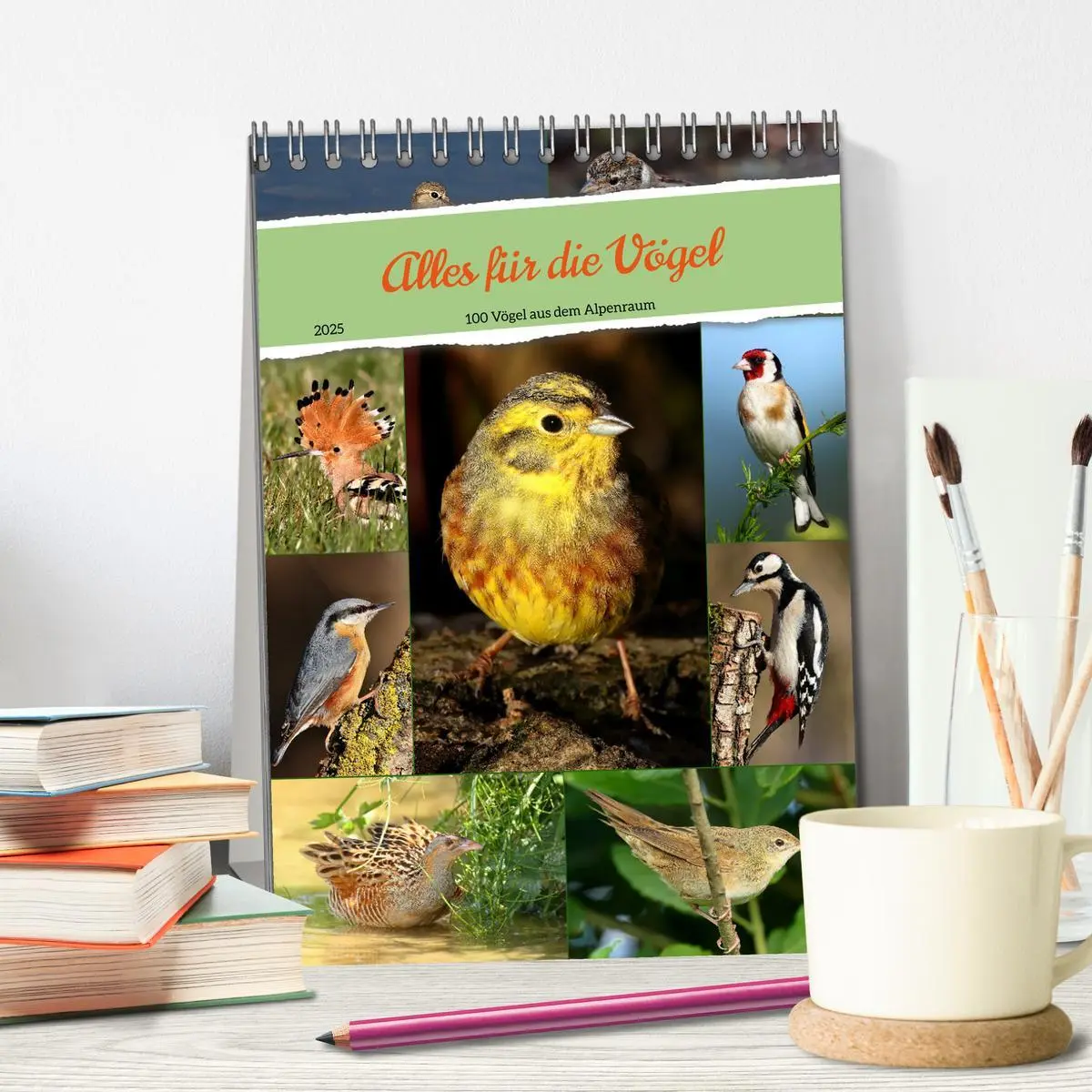 Bild: 9783435854387 | Alles für die Vögel (Tischkalender 2025 DIN A5 hoch), CALVENDO...