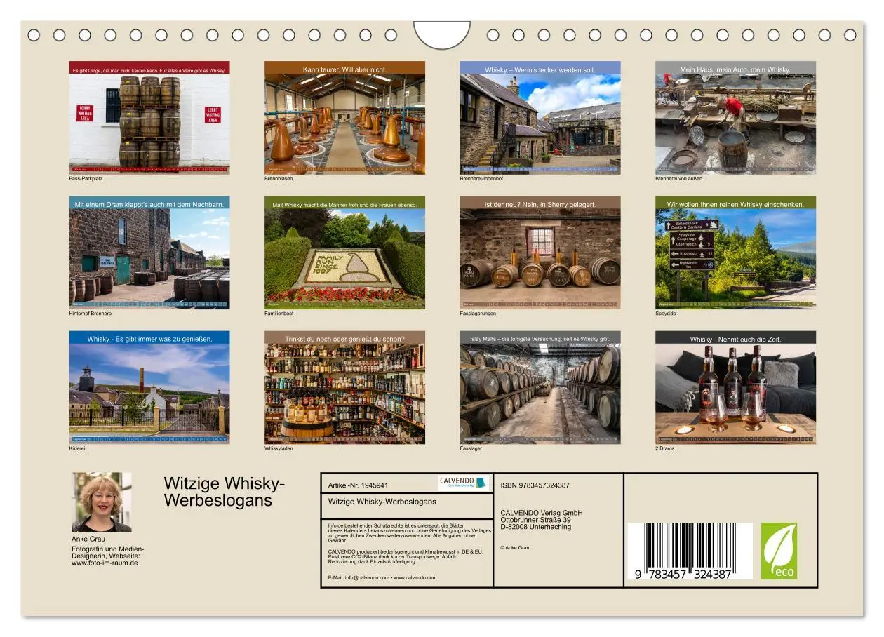 Bild: 9783457324387 | Witzige Whisky-Werbeslogans (Wandkalender 2026 DIN A4 quer),...