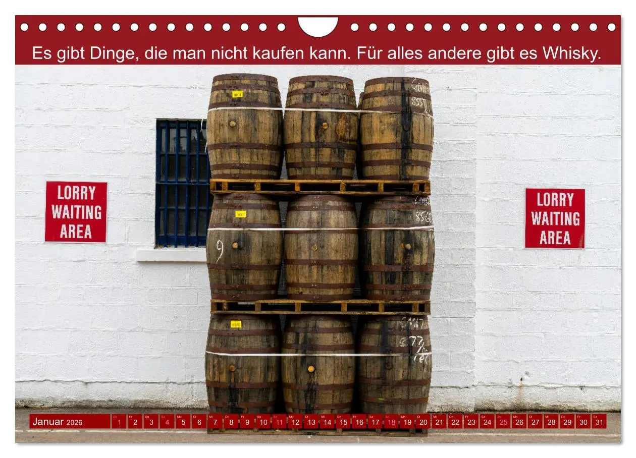 Bild: 9783457324387 | Witzige Whisky-Werbeslogans (Wandkalender 2026 DIN A4 quer),...