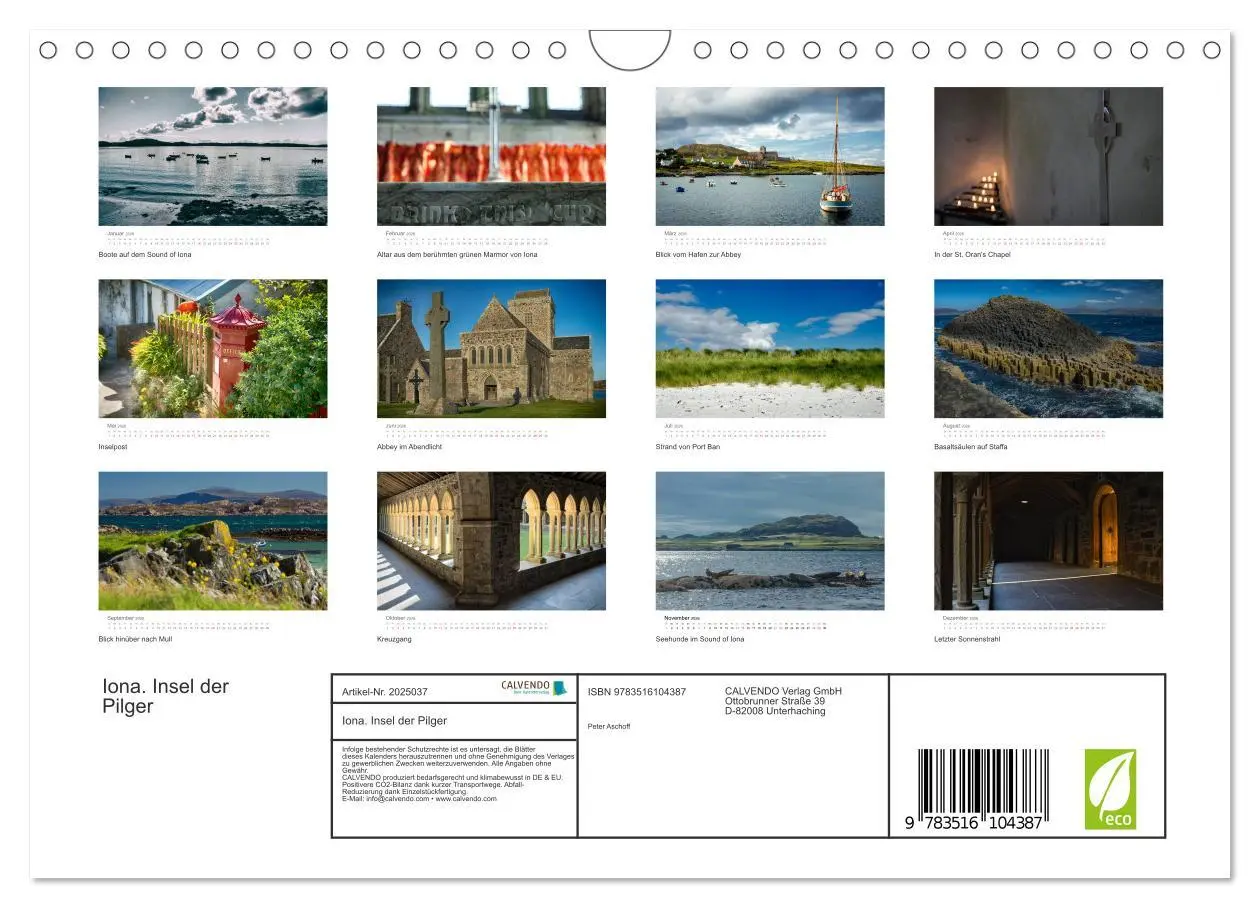 Bild: 9783516104387 | Iona. Insel der Pilger (Wandkalender 2026 DIN A4 quer), CALVENDO...