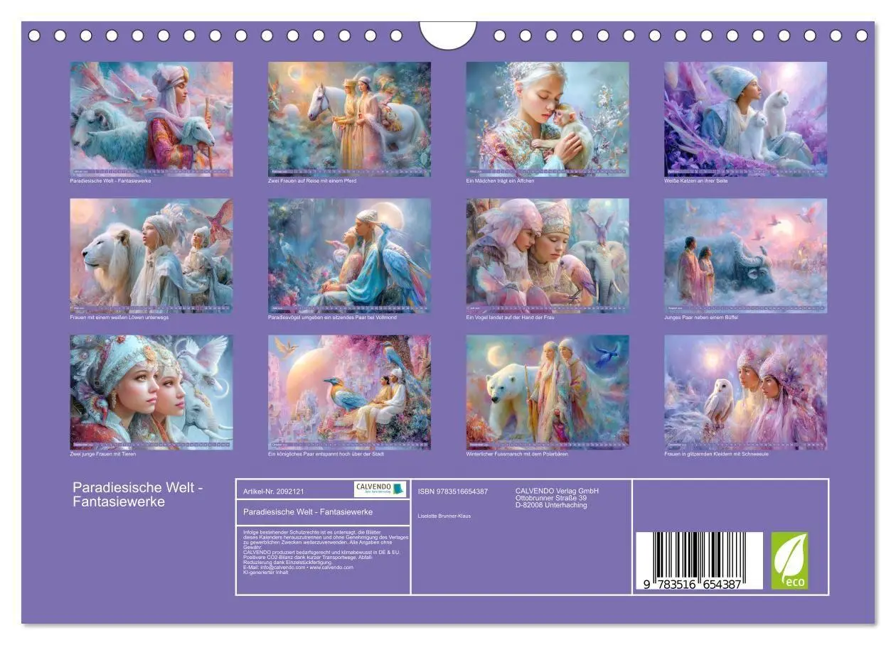 Bild: 9783516654387 | Paradiesische Welt - Fantasiewerke (Wandkalender 2026 DIN A4 quer),...