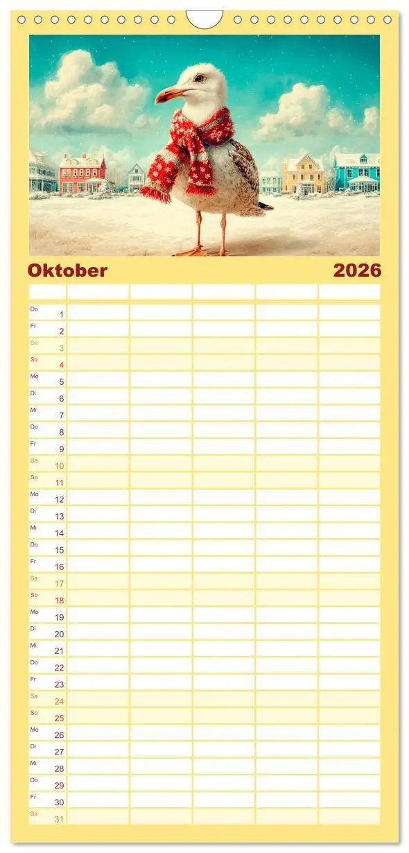 Bild: 9783516724387 | Familienplaner 2026 - Möwen on Tour mit 5 Spalten (Wandkalender, 21...