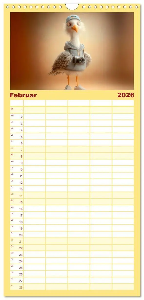 Bild: 9783516724387 | Familienplaner 2026 - Möwen on Tour mit 5 Spalten (Wandkalender, 21...