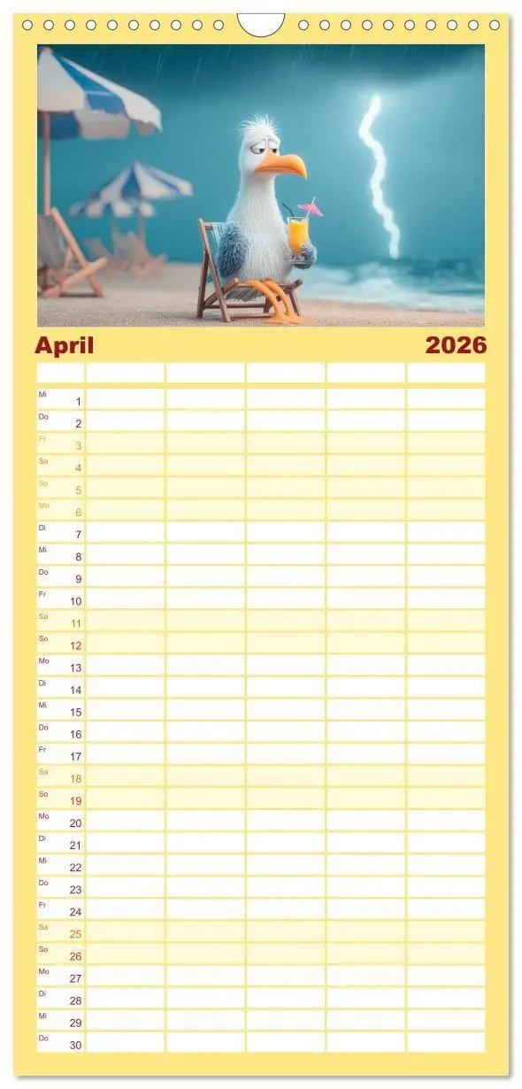 Bild: 9783516724387 | Familienplaner 2026 - Möwen on Tour mit 5 Spalten (Wandkalender, 21...