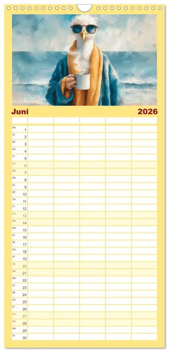 Bild: 9783516724387 | Familienplaner 2026 - Möwen on Tour mit 5 Spalten (Wandkalender, 21...