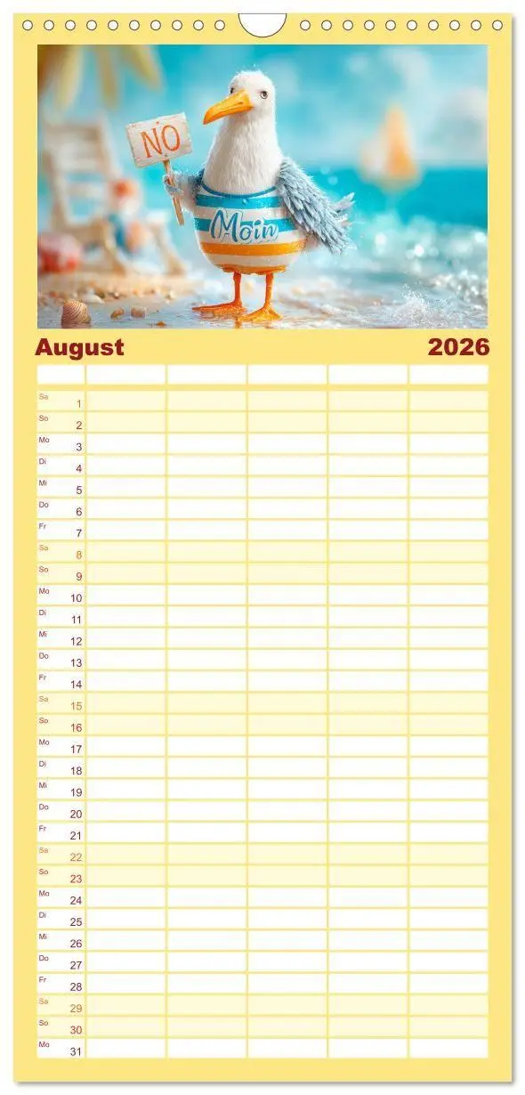 Bild: 9783516724387 | Familienplaner 2026 - Möwen on Tour mit 5 Spalten (Wandkalender, 21...