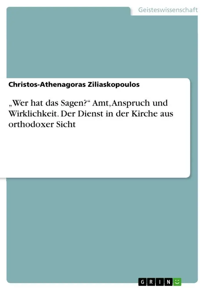 Cover: 9783656484387 | "Wer hat das Sagen?" Amt, Anspruch und Wirklichkeit. Der Dienst in...