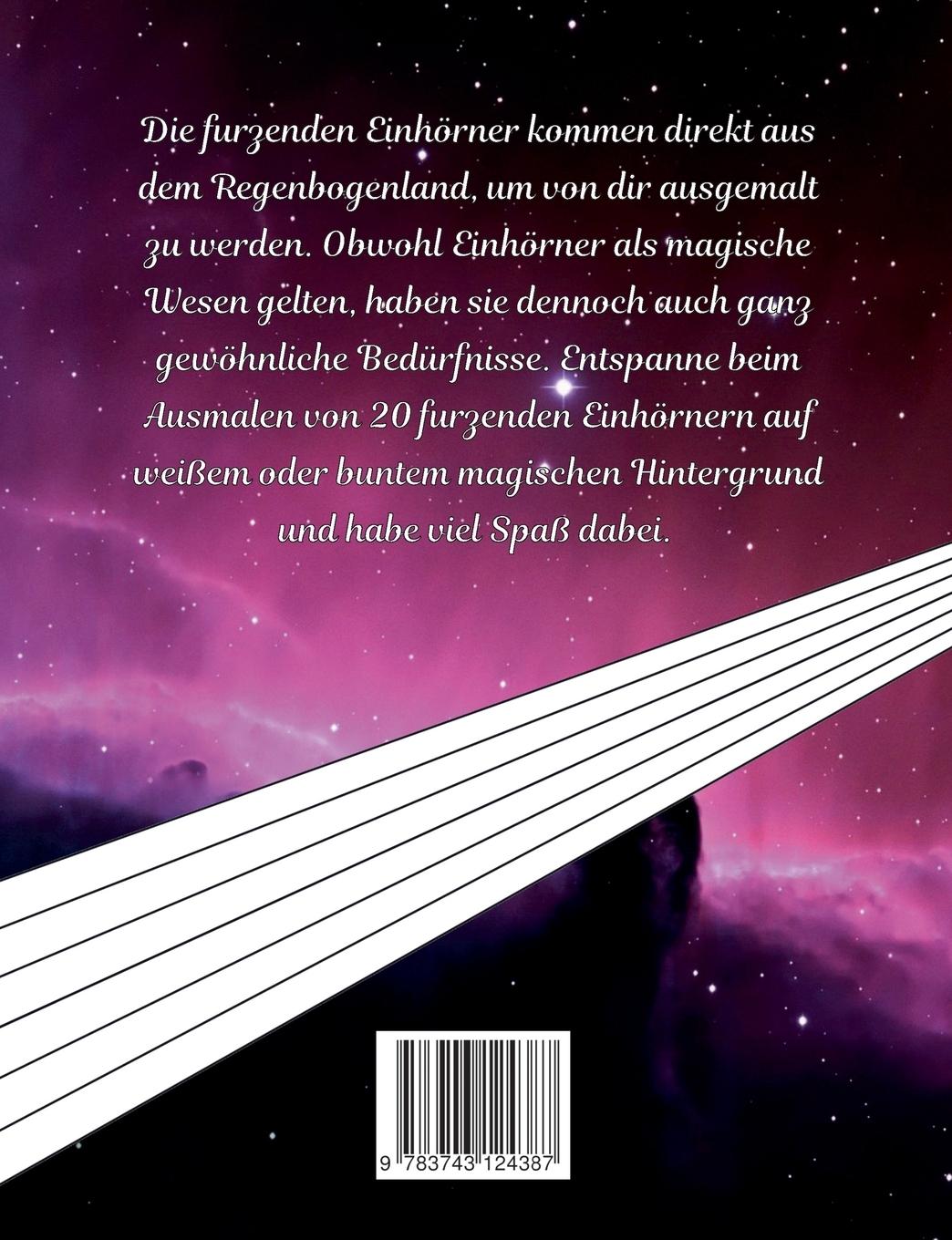 Rückseite: 9783743124387 | Furzende Einhörner - Das Malbuch | Massimo Wolke | Taschenbuch | 44 S.