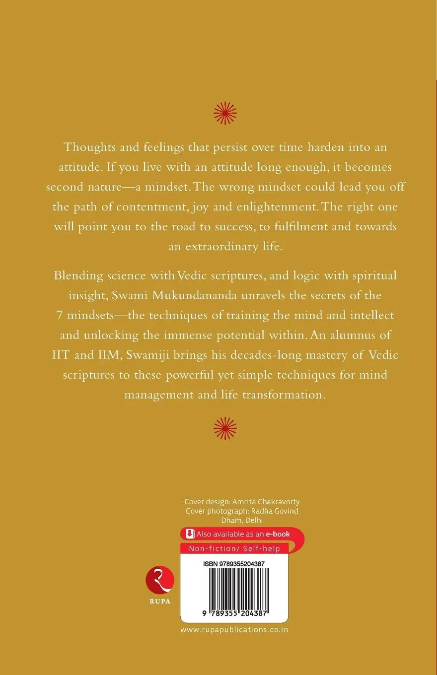 Rückseite: 9789355204387 | 7 MINDSETS FOR SUCCESS, HAPPINESS AND FULFILMENT | Swami Mukundananda