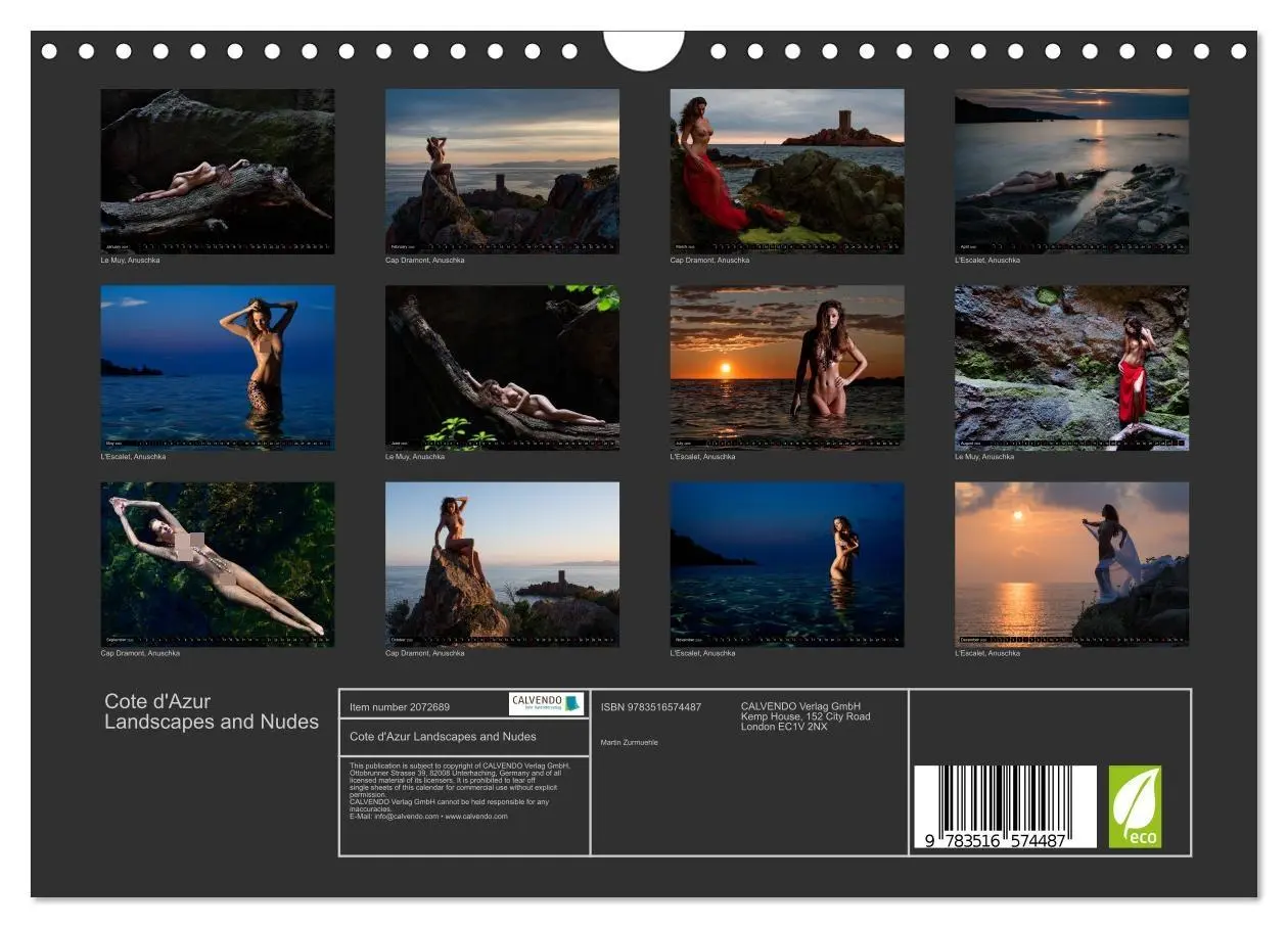 Bild: 9783516574487 | Cote d'Azur Landscapes and Nudes (Wall Calendar 2026 DIN A4...