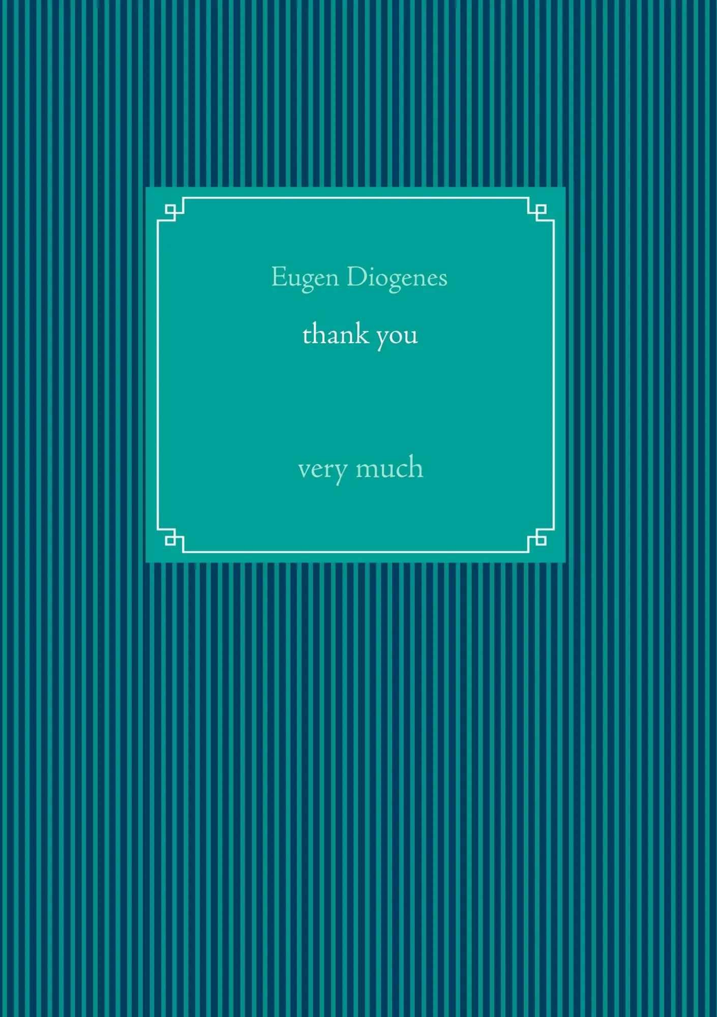 Cover: 9783746014487 | Thank you | very much | Eugen Diogenes | Taschenbuch | 68 S. | Deutsch