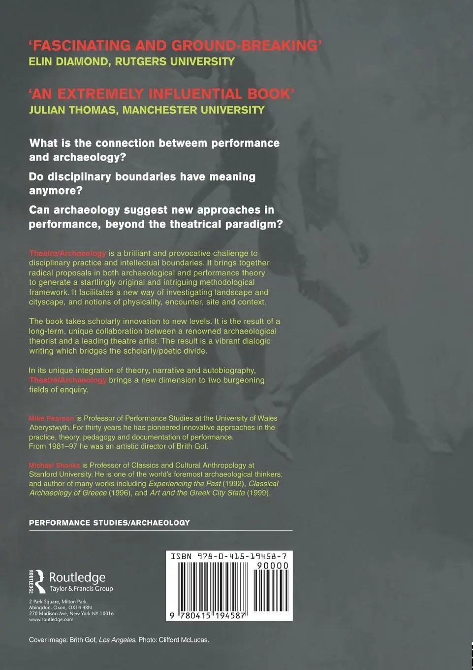 Rückseite: 9780415194587 | Theatre/Archaeology | Mike Pearson (u. a.) | Taschenbuch | Englisch
