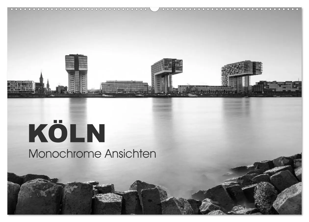 Cover: 9783516014587 | Köln - monochrome Ansichten (Wandkalender 2026 DIN A2 quer),...