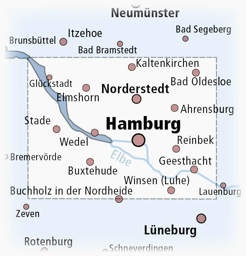 Bild: 9783747304587 | Hamburg und Umgebung 1:100 000 | (Land-)Karte | Radkarte | Deutsch