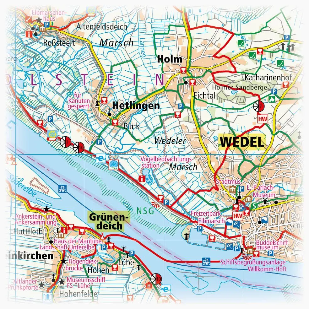 Bild: 9783747304587 | Hamburg und Umgebung 1:100 000 | (Land-)Karte | Radkarte | Deutsch