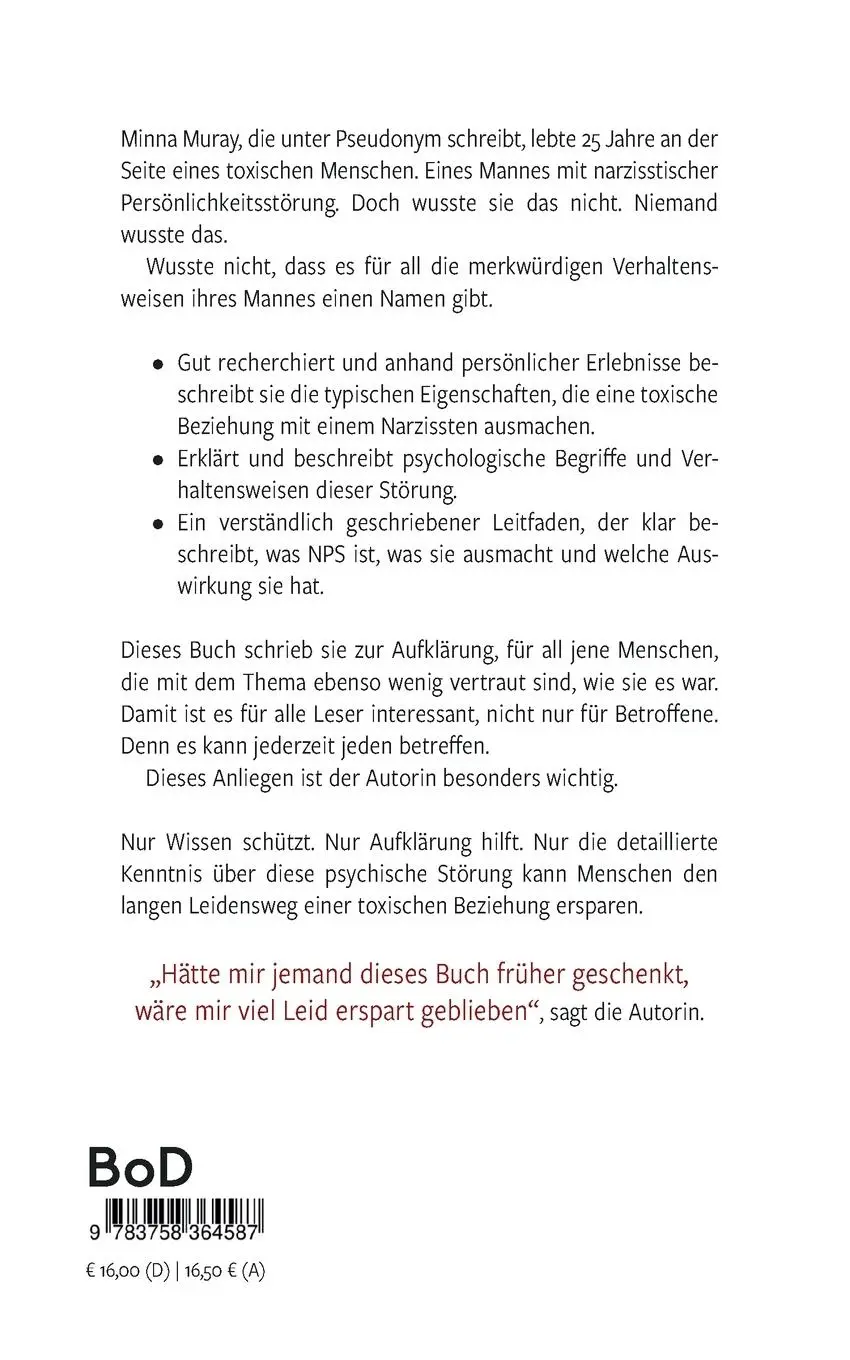 Rückseite: 9783758364587 | Moderne Vampire: Eine toxische Beziehung | Biografischer Ratgeber