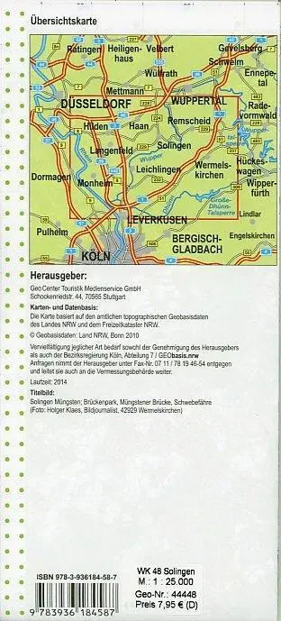 Bild: 9783936184587 | NRW Wanderkarte 48 Solingen, Remscheid, Hilden, Burscheid,...