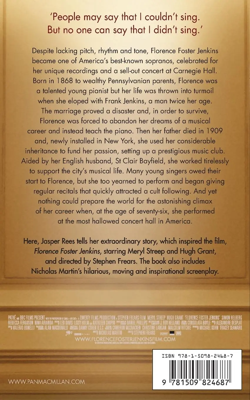 Rückseite: 9781509824687 | Florence Foster Jenkins | Nicholas Martin (u. a.) | Taschenbuch | 2016