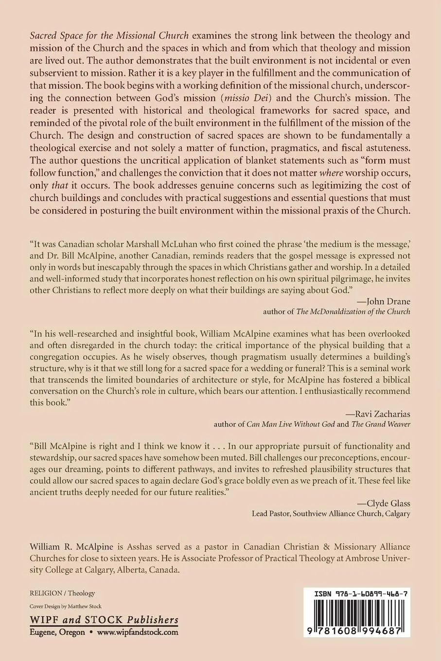 Rückseite: 9781608994687 | Sacred Space for the Missional Church | William R. McAlpine | Buch