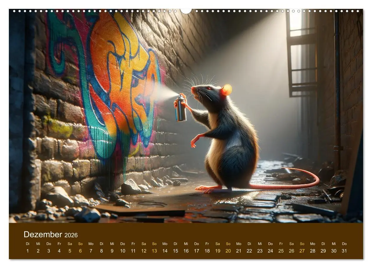Bild: 9783457464687 | Abenteuerliche Ratten (Wandkalender 2026 DIN A2 quer), CALVENDO...