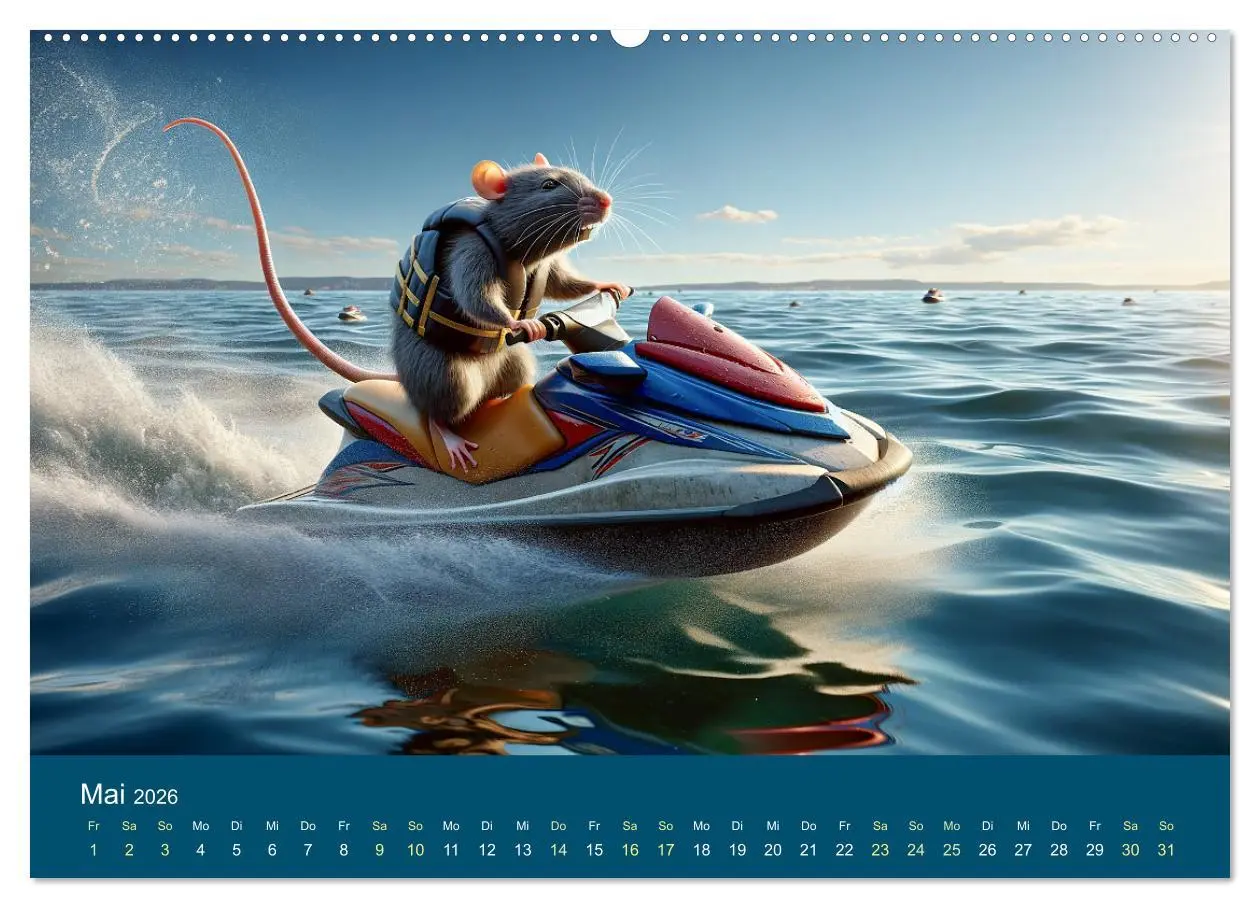 Bild: 9783457464687 | Abenteuerliche Ratten (Wandkalender 2026 DIN A2 quer), CALVENDO...