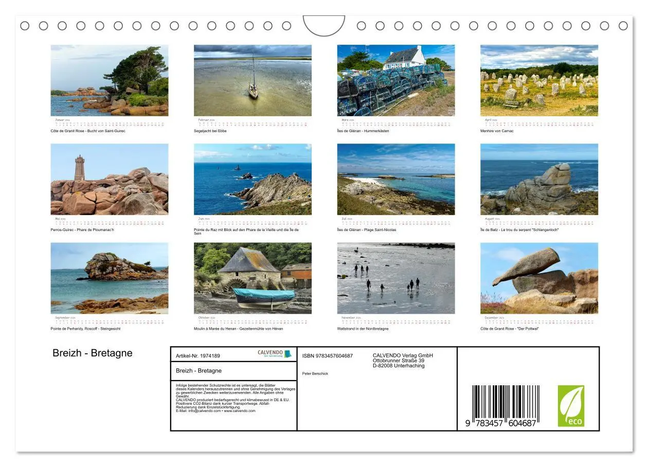 Bild: 9783457604687 | Breizh - Bretagne (Wandkalender 2026 DIN A4 quer), CALVENDO...