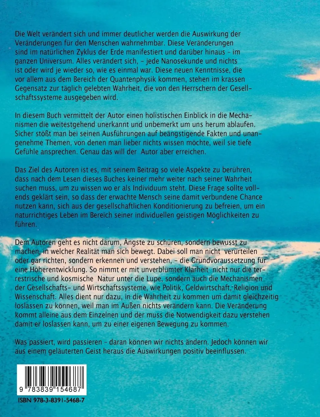 Rückseite: 9783839154687 | 2012 - Holistic Art - Kataklysmus | Hendrik Hannes | Taschenbuch