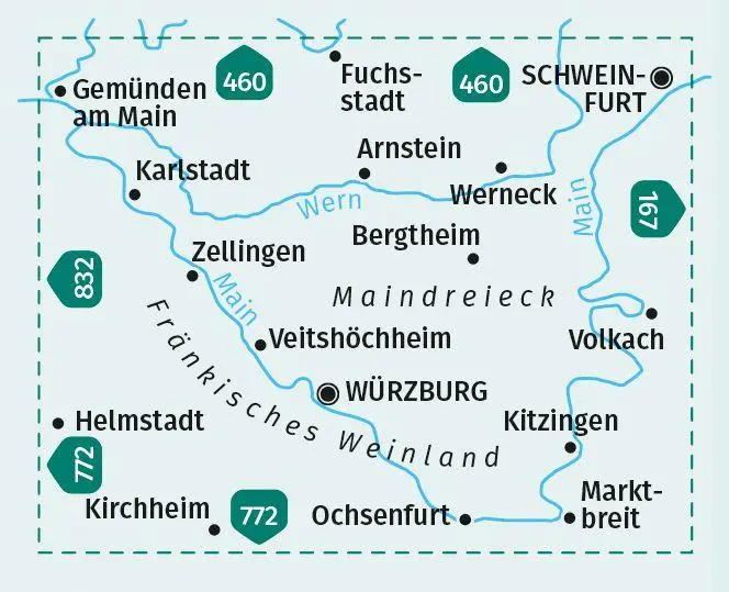Bild: 9783991214687 | KOMPASS Wanderkarte 166 Würzburg, Maindreieck, Schweinfurt,...