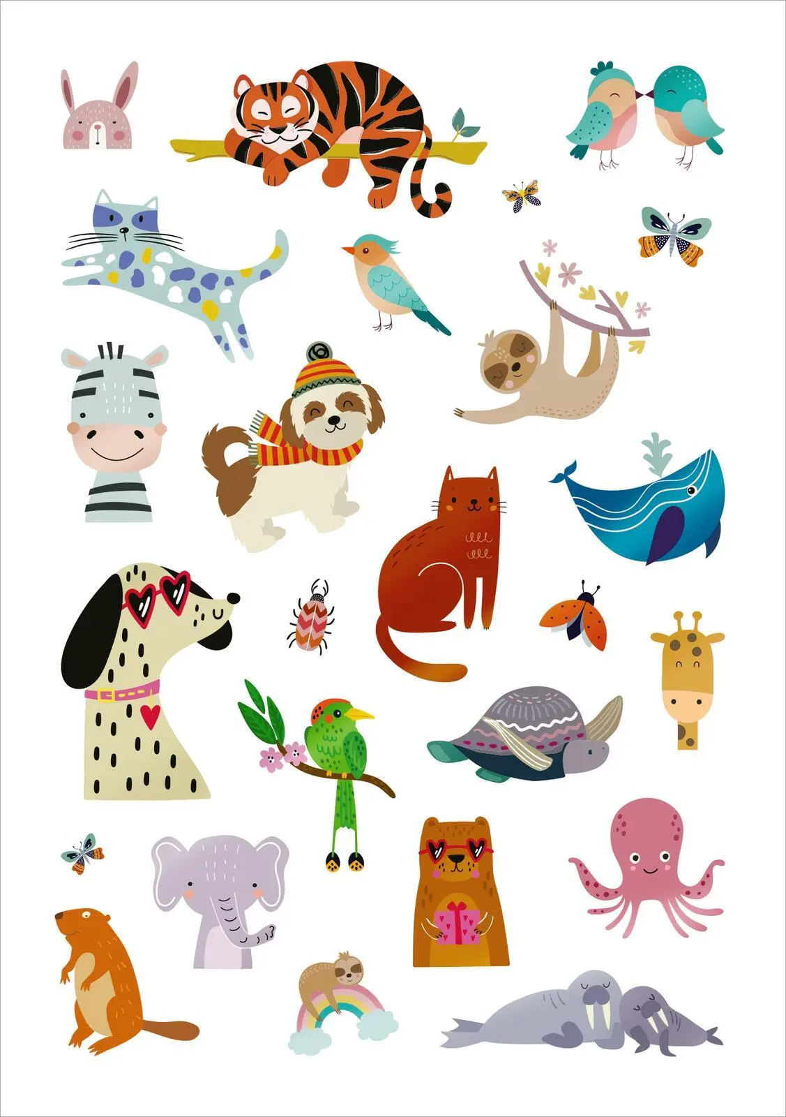 Bild: 4014489134787 | Glanz-Sticker - Tiere | Über 200 schillernde Sticker | Broschüre