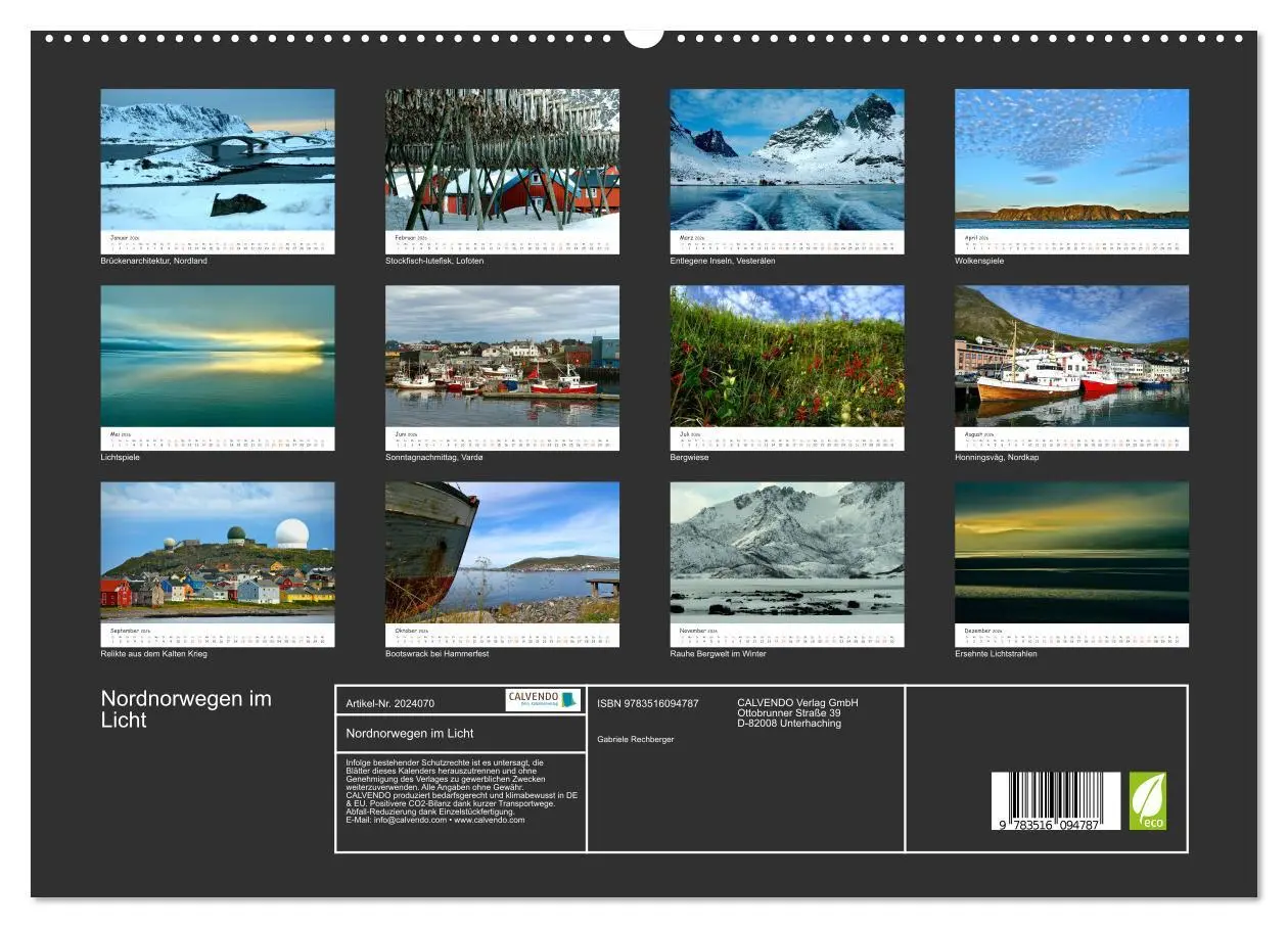 Bild: 9783516094787 | Nordnorwegen im Licht (hochwertiger Premium Wandkalender 2026 DIN...