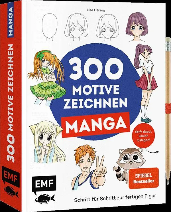 Cover: 9783745924787 | 300 Motive zeichnen - Manga | Lise Herzog | Taschenbuch | 448 S.