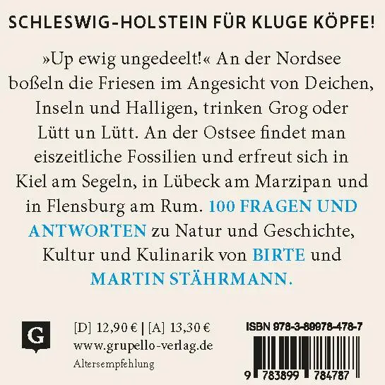 Rückseite: 9783899784787 | Schleswig-Holstein-Quiz | 100 Fragen und Antworten | Stährmann (u. a.)